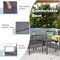 Costway 4 PCS Outdoor Rattan Furniture Set Patio Conversation Sofa Set Cushioned Grey